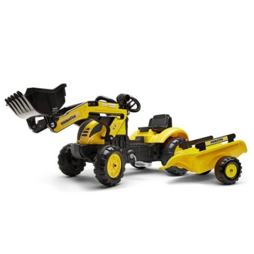 Детский трактор на педалях Falk 2076M Komatsu yellow